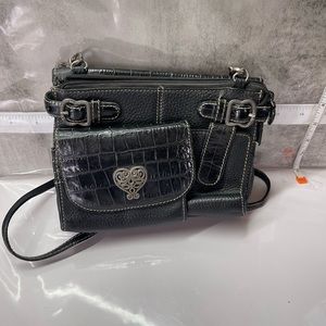 Vintage Brighton crossbody organizers handbag black